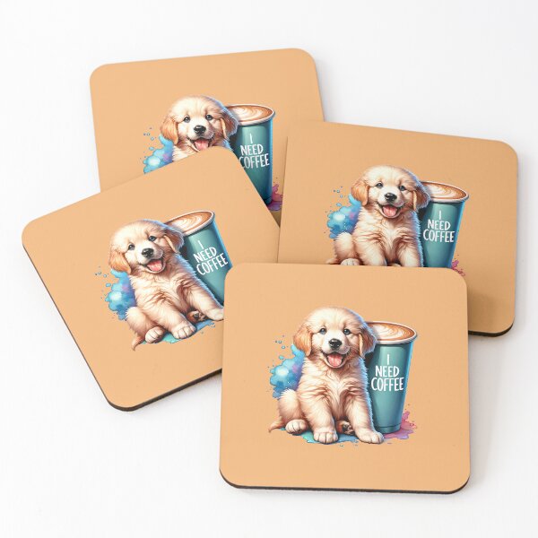 Item preview, Copy of Caffeine & Cuddles: 'I Need Coffee' Pet Design for T-Shirts, Stickers & More designed and sold by artedigital99.