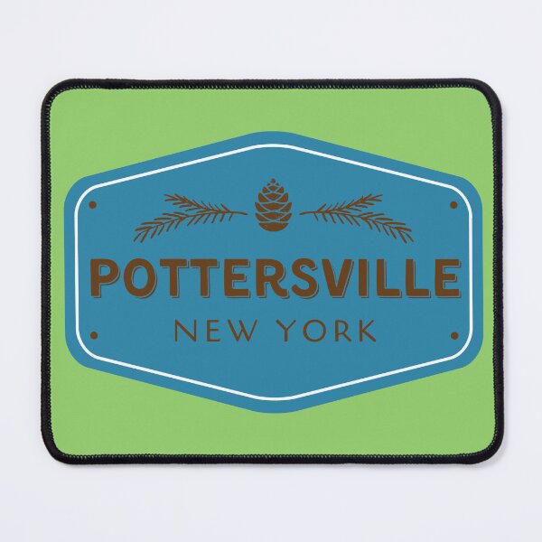 Item preview, Pottersville New York rustic patch - blue designed and sold by YonderAndBeyond.