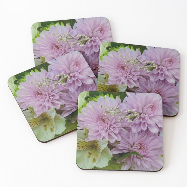 Item preview, PASTEL GREEN AND VIOLET FLORAL designed and sold by Elaine Bawden.