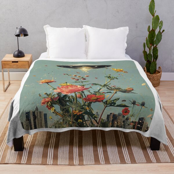 Item preview, Collage Wall Art T-shirt Design: UFO over the City designed and sold by ForeverPrintsOK.