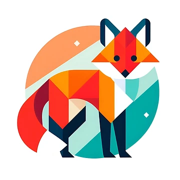Artwork thumbnail, Geometric Fox by RiceArtShop