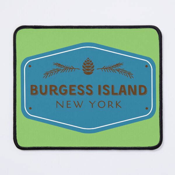 Item preview, Burgess Island New York rustic patch - blue designed and sold by YonderAndBeyond.