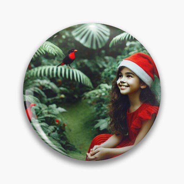 Item preview, Red-Beaked Birds embrace young Santa Claus Girl designed and sold by annenambiro.