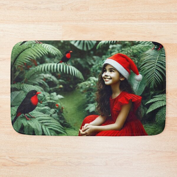 Item preview, Red-Beaked Birds embrace young Santa Claus Girl designed and sold by annenambiro.