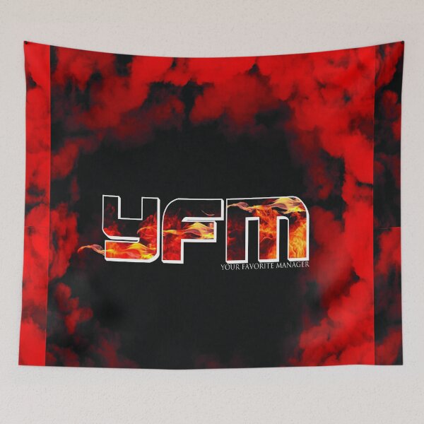Item preview, Fiery YFM Media Network Red Smoke Logo Art designed and sold by YFMMediaNetwork.