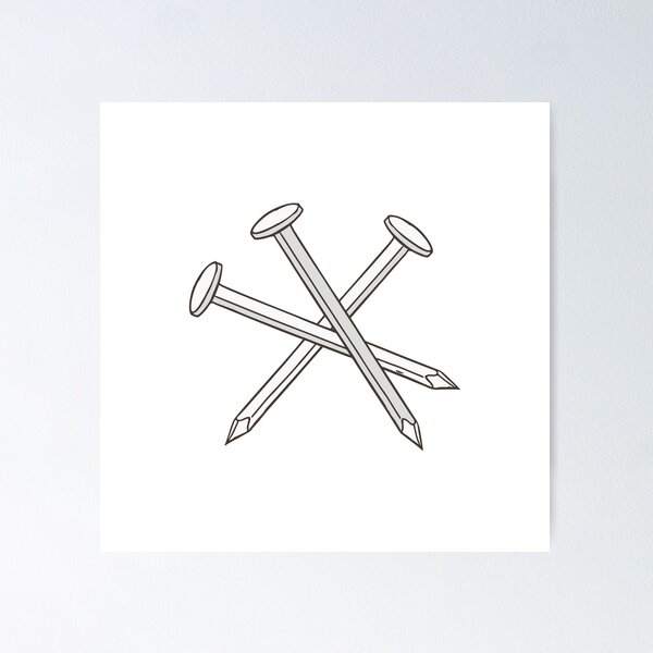 Item preview, Doodle of heavy-duty nails designed and sold by rasagamastore.