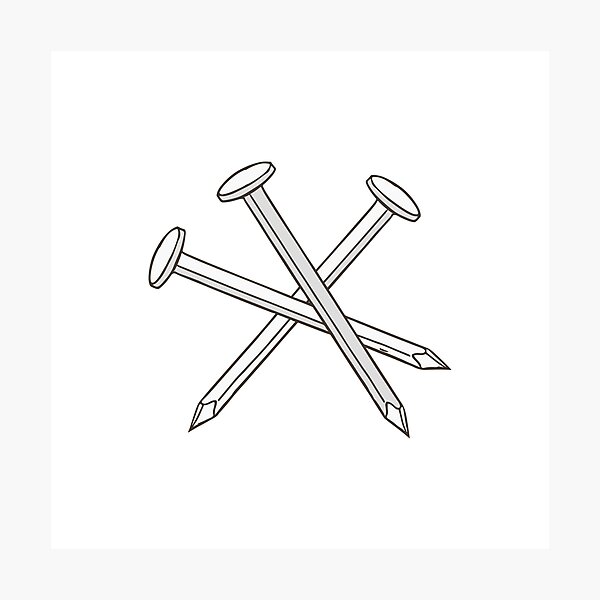Item preview, Doodle of heavy-duty nails designed and sold by rasagamastore.