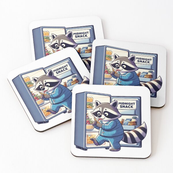 Item preview, SIMPLY RACCOON MIDNIGHT SNACK designed and sold by cami gallo.