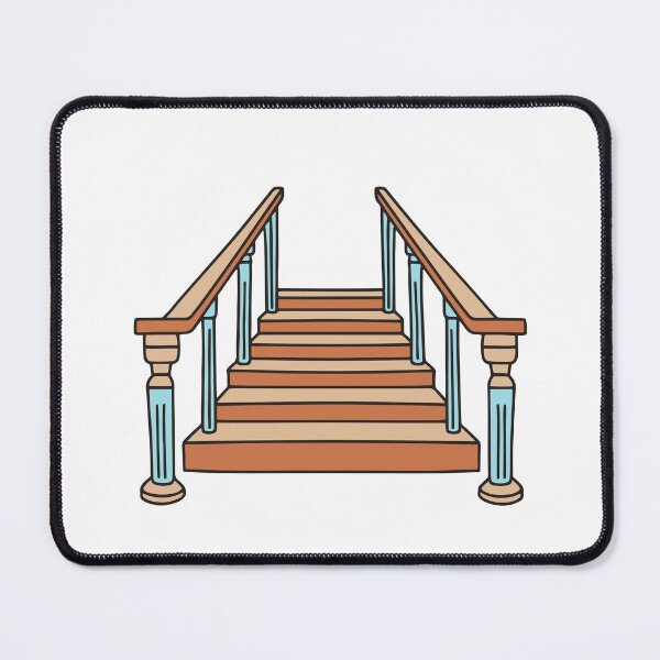 Item preview, wooden staircase with ornate banisters designed and sold by rasagamastore.