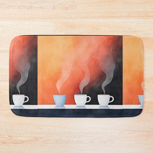 Item preview, Three Steaming Coffee Cups in Watercolor designed and sold by WPCreator.
