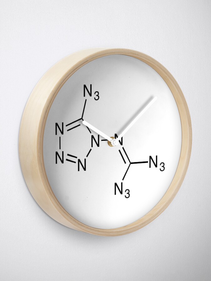 Thumbnail 1 of 4, Clock, Azidoazide Azide C2N14 designed and sold by Zeeph.