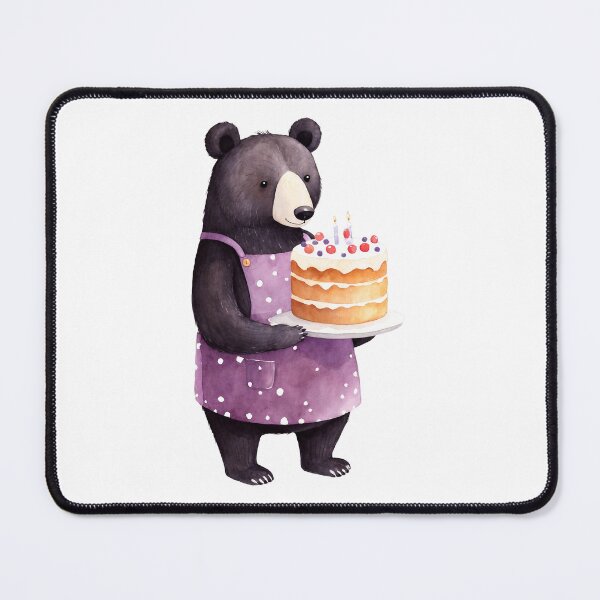 Item preview, Cute bear with a cake designed and sold by Victoria Riabov.