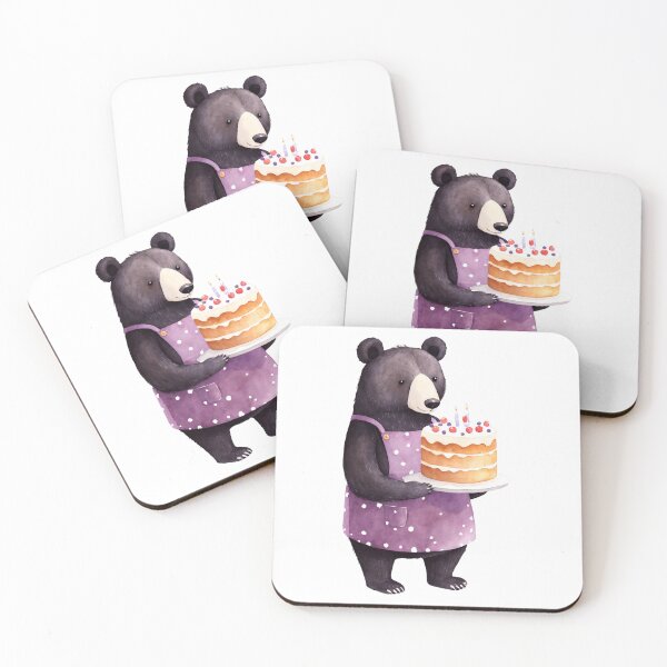 Item preview, Cute bear with a cake designed and sold by Victoria Riabov.