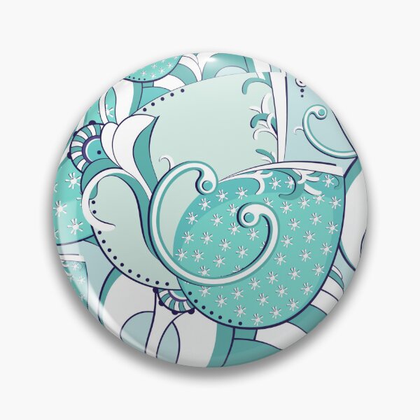 Item preview, Big abstract flower, Turquoise version designed and sold by Alex  Blud.