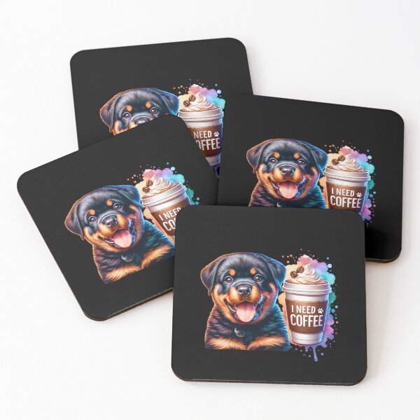 Item preview, Caffeine & Paws – 'I Need Coffee' Pet Lover's Collection designed and sold by artedigital99.