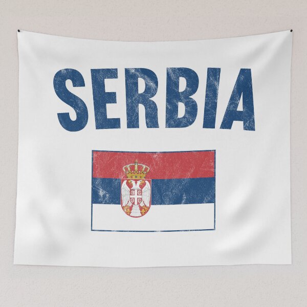Item preview, Serbia Flag designed and sold by PaulSDesign.