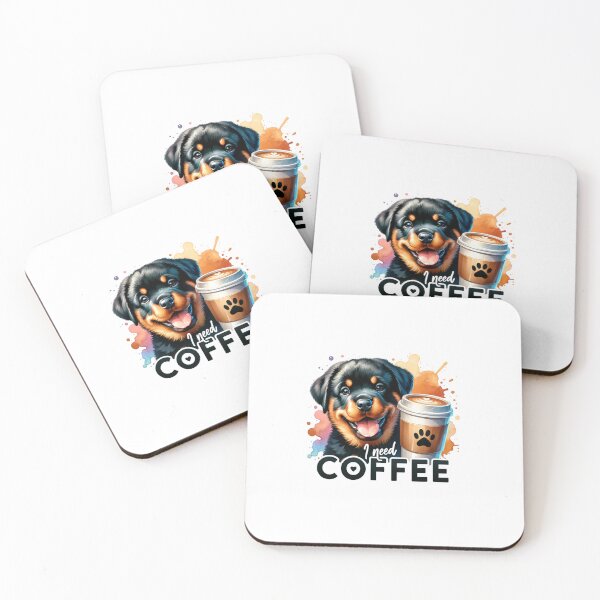 Item preview, Caffeine & Paws – 'I Need Coffee' Pet Lover's Collection designed and sold by artedigital99.