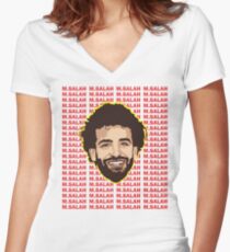 mohamed salah Women's Fitted V-Neck T-Shirt