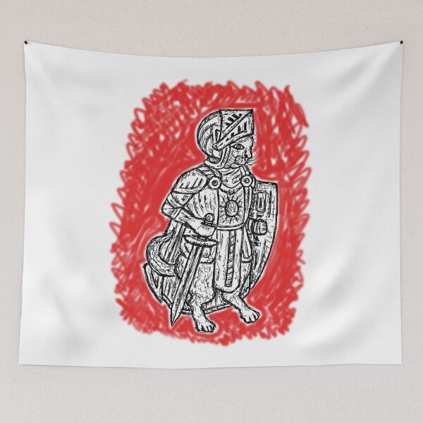 Item preview, Medieval Creature Meme - Warrior Cat designed and sold by VintageManiac.