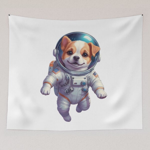 Item preview, Cute astronaut dog floating in space designed and sold by jean-nicolas.