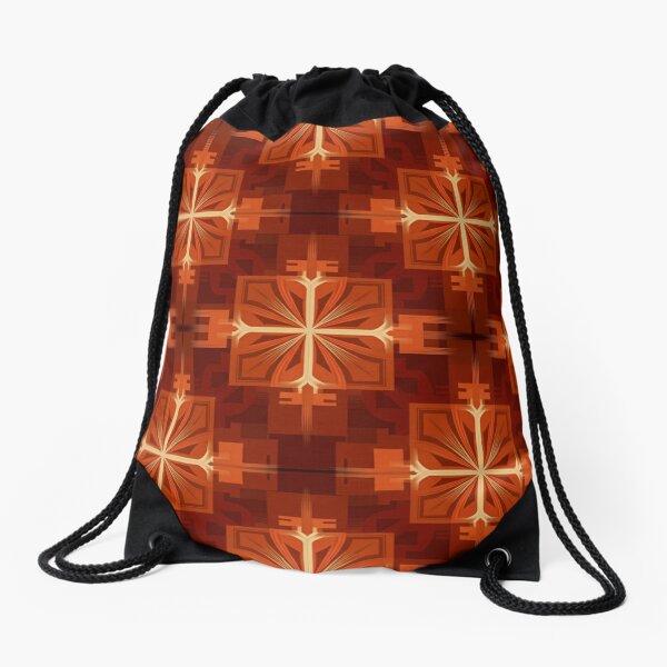 Item preview, Radiant Blossoms: Warm Orange Geometric Pattern designed and sold by MySignatureItems.