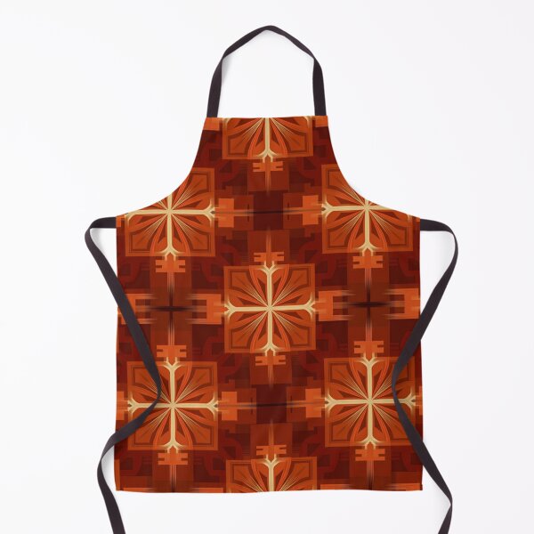 Item preview, Radiant Blossoms: Warm Orange Geometric Pattern designed and sold by MySignatureItems.