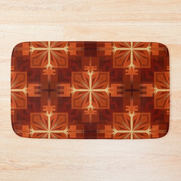 Item preview, Radiant Blossoms: Warm Orange Geometric Pattern designed and sold by MySignatureItems.