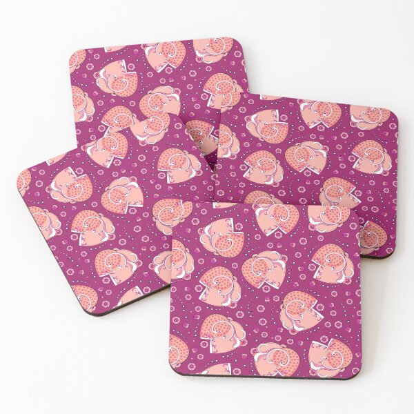 Item preview, Abstract flower, Peach on burgundy background designed and sold by Alex  Blud.