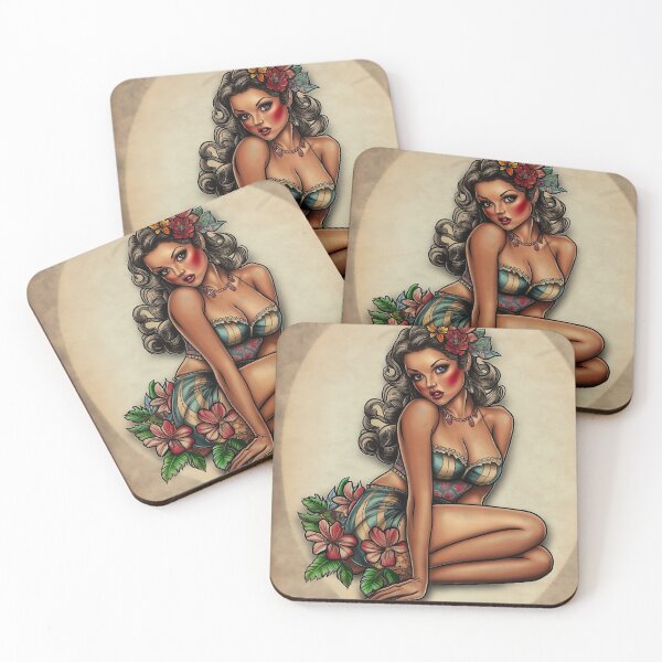 Artikelvorschau, Klassisches Pinup-Girl entworfen und verkauft von MatrixTattoo.