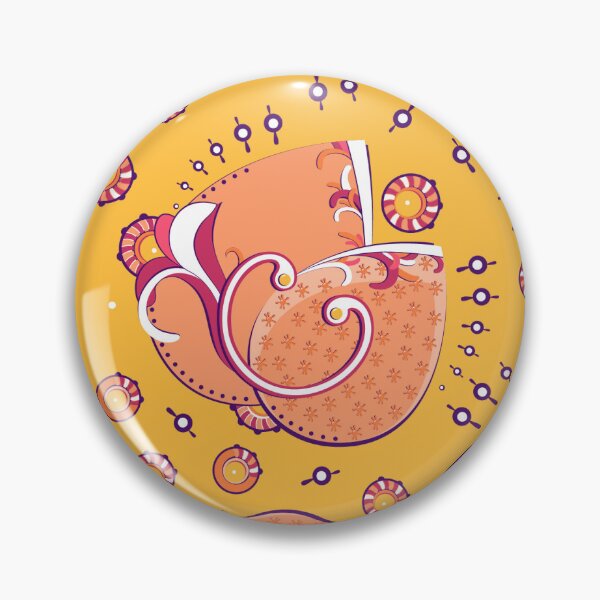 Item preview, Abstract flower, Light orange on yellow background designed and sold by Alex  Blud.