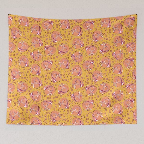 Item preview, Abstract flower, Light orange on yellow background designed and sold by Alex  Blud.