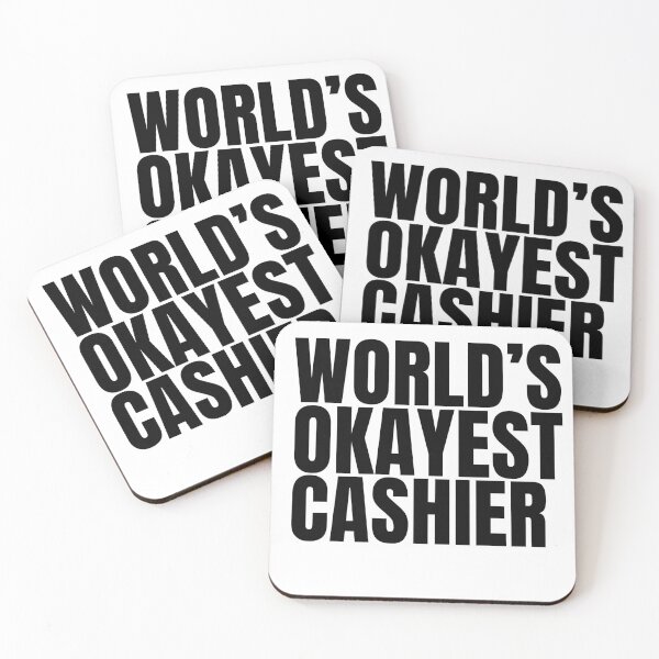 Item preview, World's Okayest Cashier - Black designed and sold by Cutsandsparks.