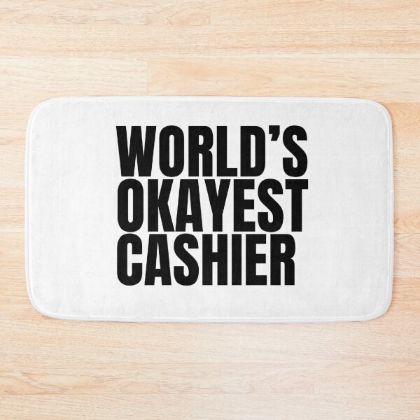Item preview, World's Okayest Cashier - Black designed and sold by Cutsandsparks.