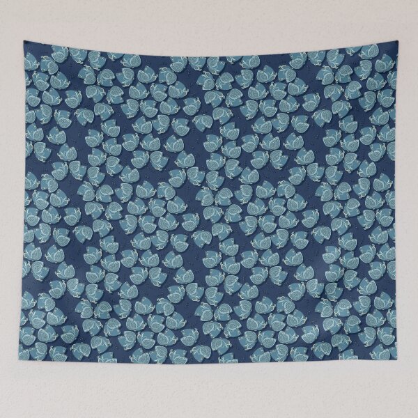 Item preview, Abstract flower, Blue on blue background designed and sold by Alex  Blud.