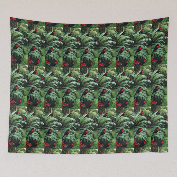 Item preview, Flock of Red-Beaked Birds hug Christmas Festivities designed and sold by annenambiro.