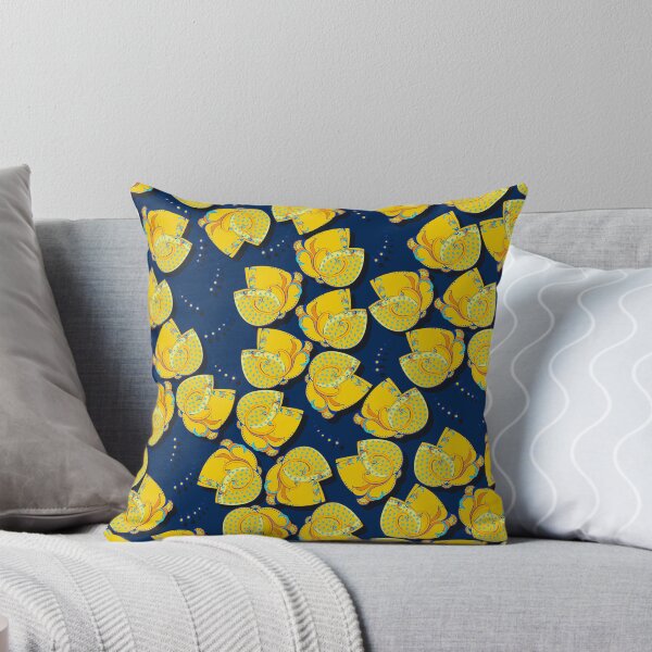 Item preview, Abstract flower, Yellow on blue background designed and sold by Alex  Blud.