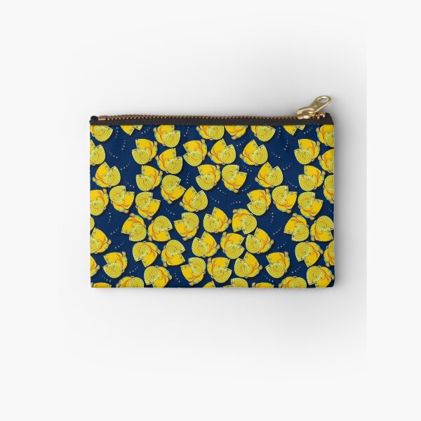 Item preview, Abstract flower, Yellow on blue background designed and sold by Alex  Blud.