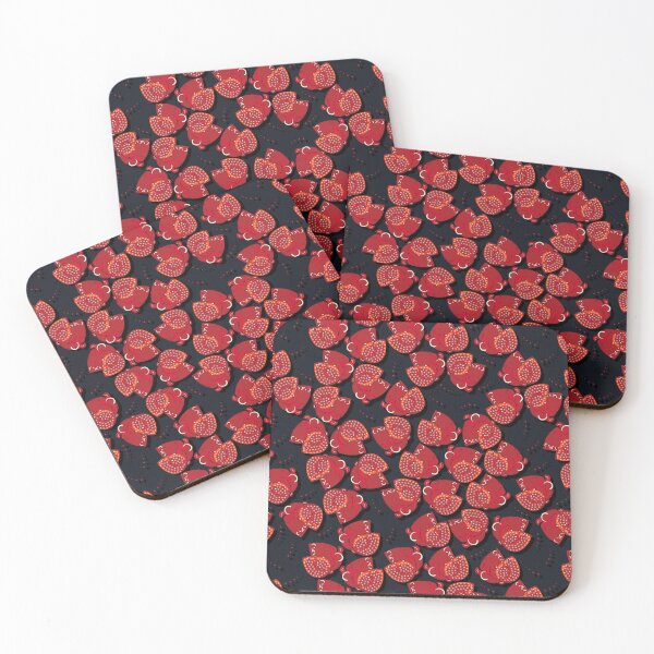 Item preview, Abstract flower, Red on black background designed and sold by Alex  Blud.