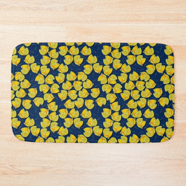 Item preview, Abstract flower, Yellow on blue background designed and sold by Alex  Blud.