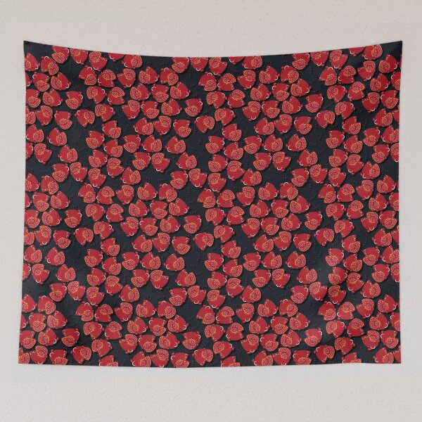 Item preview, Abstract flower, Red on black background designed and sold by Alex  Blud.
