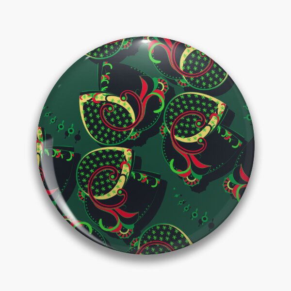 Item preview, Abstract flower, Green-Black on dark green background designed and sold by Alex  Blud.
