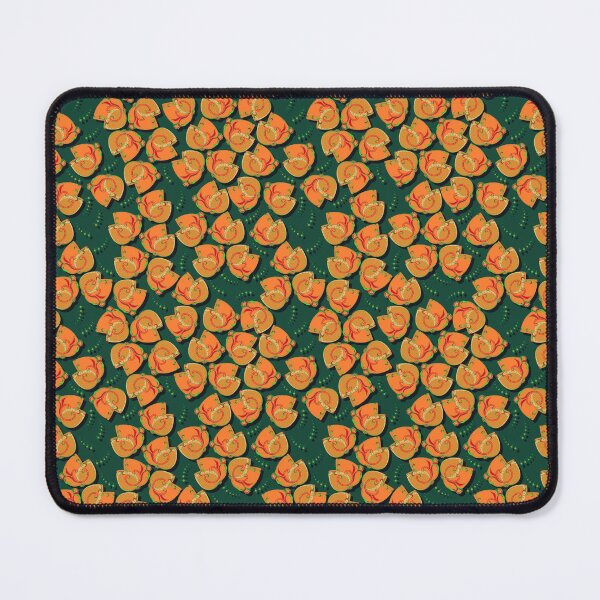 Item preview, Abstract flower, Orange on dark green background designed and sold by Alex  Blud.