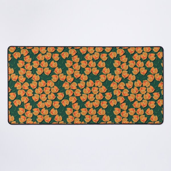 Item preview, Abstract flower, Orange on dark green background designed and sold by Alex Blud.