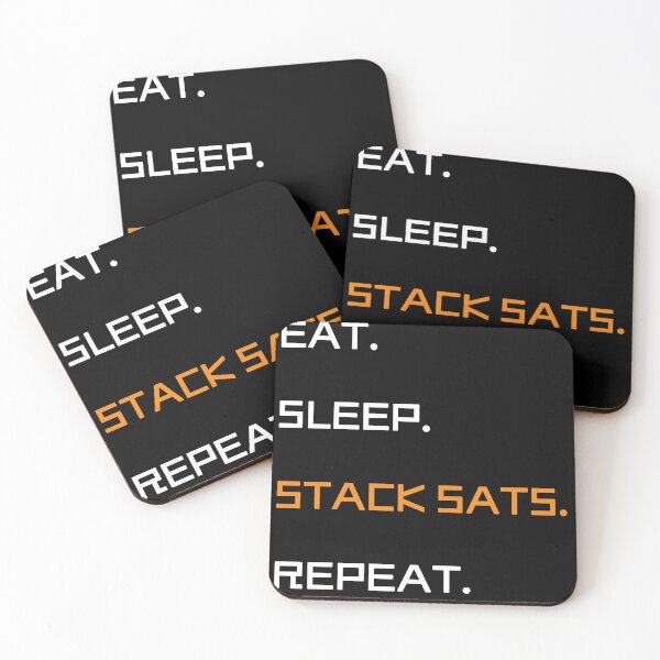 Item preview, Stay Humble, Stack Sats: Bitcoin Minimalist Tee-Shirt designed and sold by Cryptopile.