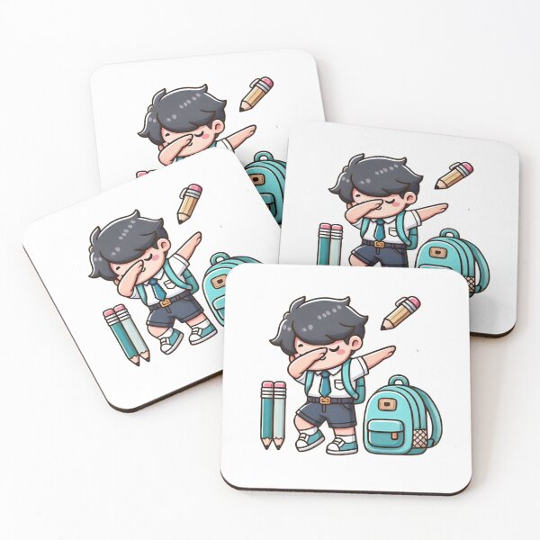 Item preview, Dabbing School Kid with Backpack and Pencils designed and sold by ManeeStore.