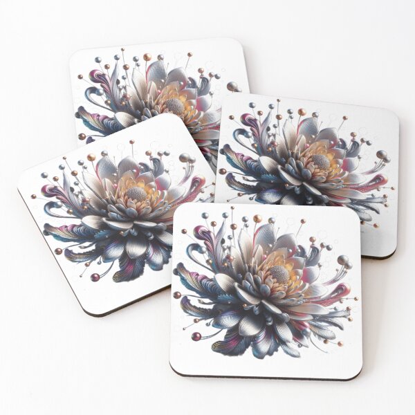 Item preview, metallic silver  Alien  flower  designed and sold by Expressions-Sel.