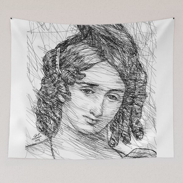 Item preview, MARY SHELLEY Ink portrait designed and sold by lautir.