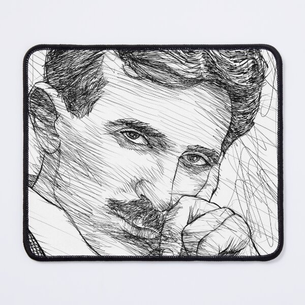 Item preview, NIKOLA TESLA ink portrait designed and sold by lautir.