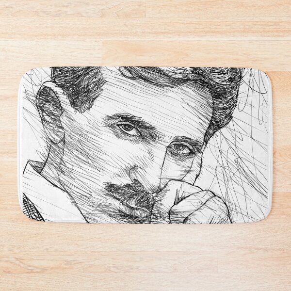 Item preview, NIKOLA TESLA ink portrait designed and sold by lautir.