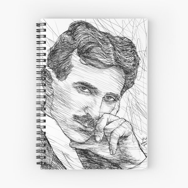 Item preview, NIKOLA TESLA ink portrait designed and sold by lautir.